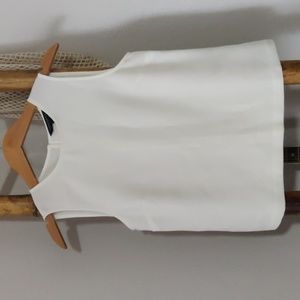 Banana Republic Sleeveless White Crew Neck